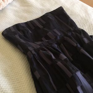 Milly strapless gown navy